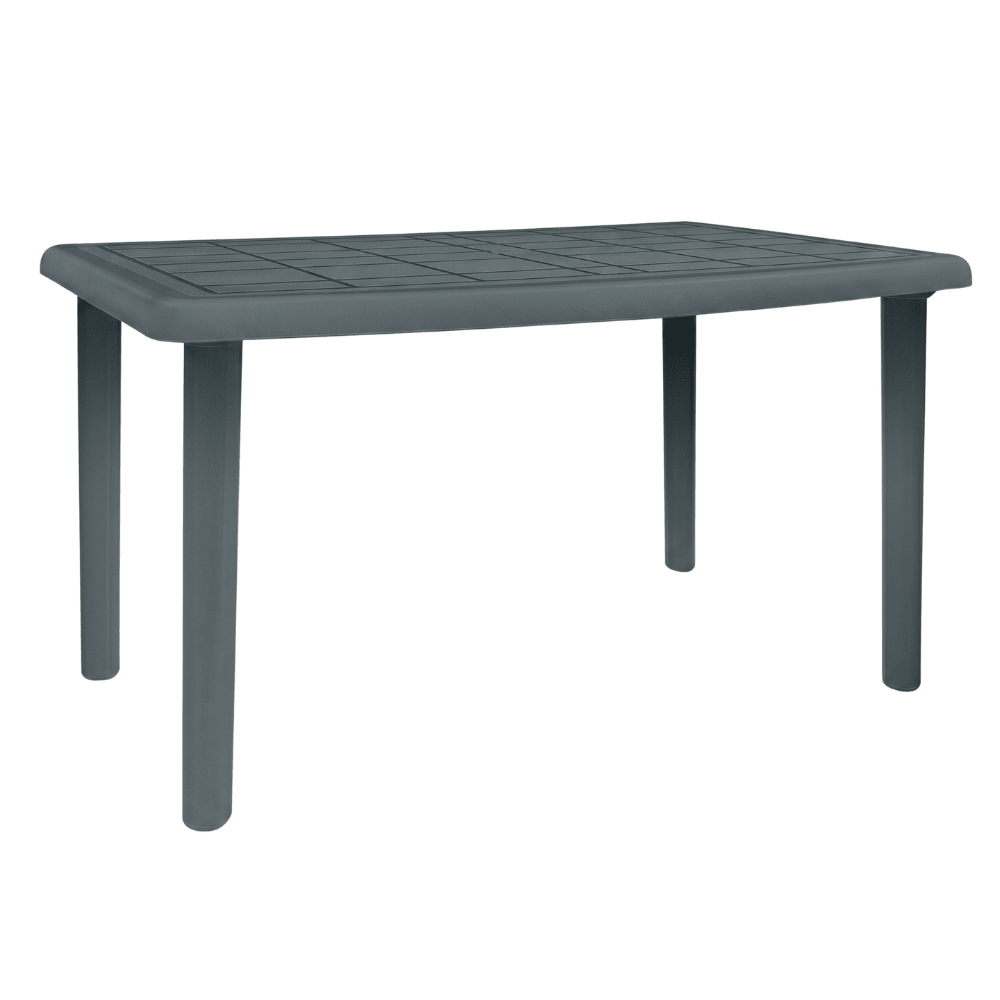 Mesa Rectangular al Aire Libre Reciclada - RESOL OLOT RECYCLED 140 X 90 - Varios Colores - 4 Puntas con Agujero Parasol y Protección UV - 6171 - Resol - NOGAL BEAT - Mesas