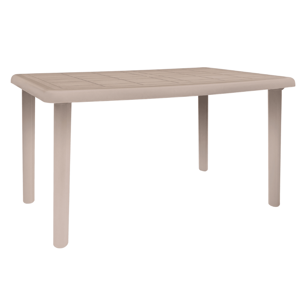 Mesa Rectangular al Aire Libre Reciclada - RESOL OLOT RECYCLED 140 X 90 - Varios Colores - 4 Puntas con Agujero Parasol y Protección UV - 6172 - Resol - NOGAL BEAT - Mesas