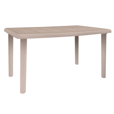 Mesa Rectangular al Aire Libre Reciclada - RESOL OLOT RECYCLED 140 X 90 - Varios Colores - 4 Puntas con Agujero Parasol y Protección UV - 6172 - Resol - NOGAL BEAT - Mesas
