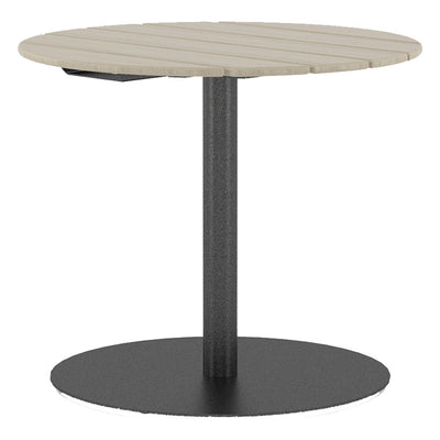 Mesa Redonda con Columna para Área Común Exterior - GEBESA GRC BOWEN - Alto 75 cm - Cubierta de HDPE y Base de Acero - GGRB520242930 - GEBESA - NOGAL BEAT - Mesa Comercial Exterior