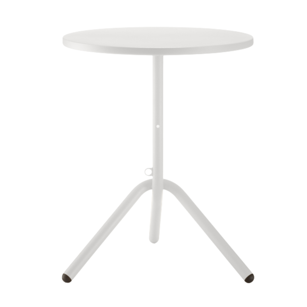 Mesa Redonda para Bistró y Restaurante - COLOS TA 1 - 600 - Varios Colores - Estructura Tubular y Cubierta en Lámina de Acero Troquelada - TA 1-600 - Colos - NOGAL BEAT - Mesas