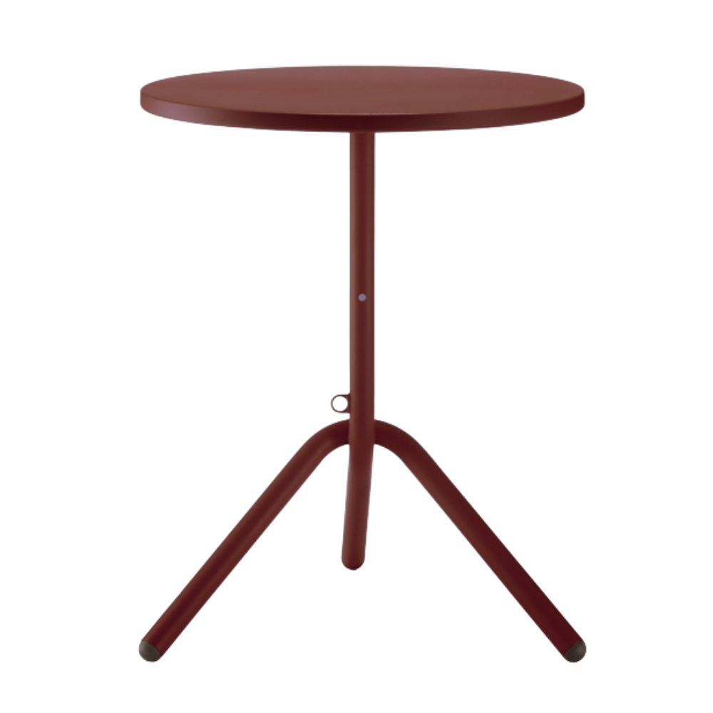 Mesa Redonda para Bistró y Restaurante - COLOS TA 1 - 600 - Varios Colores - Estructura Tubular y Cubierta en Lámina de Acero Troquelada - TA 1-600 - Colos - NOGAL BEAT - Mesas