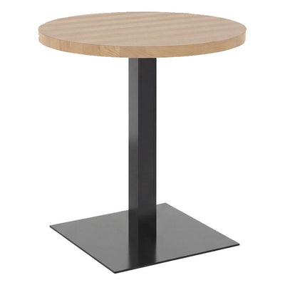 Mesa Redonda para Comedor de Empresa - GEBESA GRC BRADY - Alto 75 cm - Base de Acero - GGRY560303030 - GEBESA - NOGAL BEAT - Mesa Comercial Interior