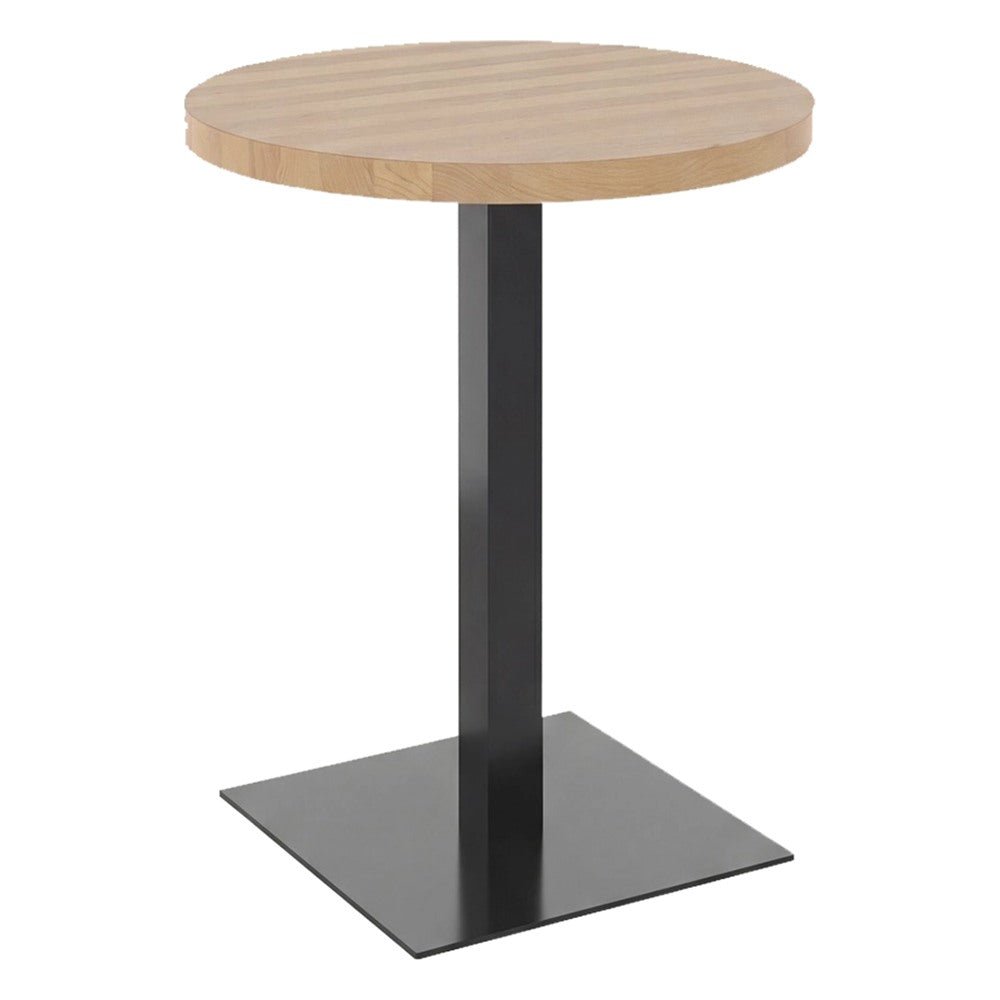Mesa Redonda para Restaurante - GEBESA GRC BRADY - Alto 105 cm - Base de Acero - GGRY560303042 - GEBESA - NOGAL BEAT - Mesa Comercial Interior