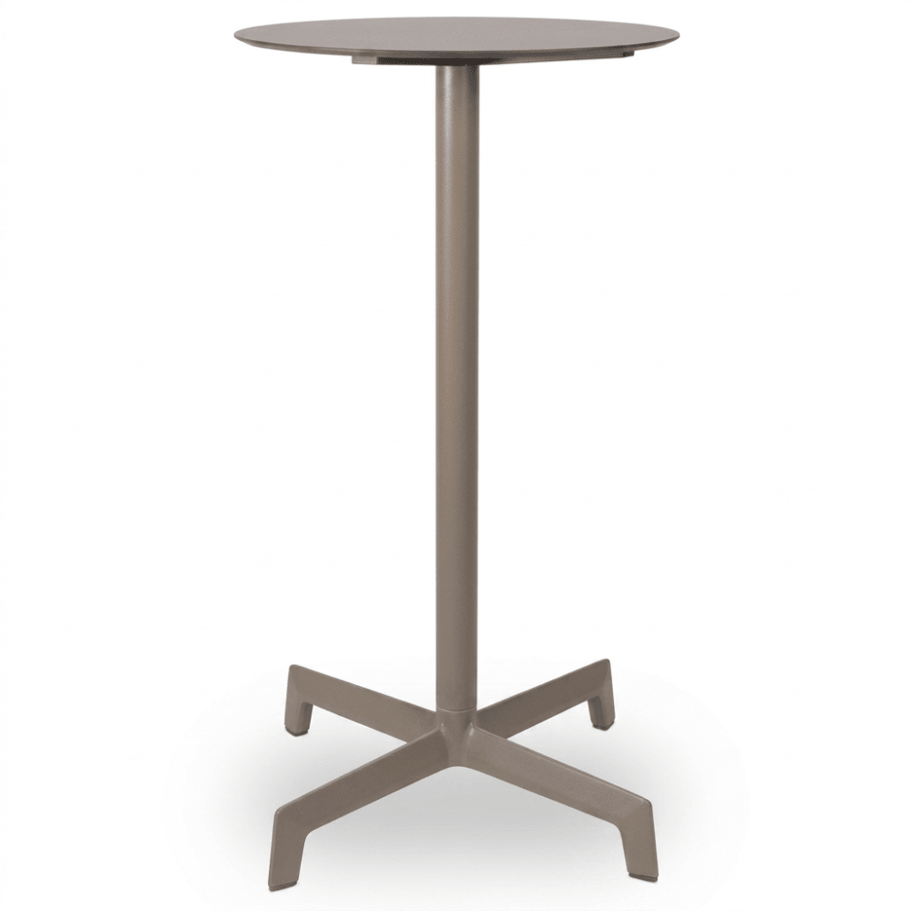 Mesa Redonda Periquera para Barra al Aire Libre - RESOL SPUTNIK ALTA Ø60 - Varios Colores - Estructura de Aluminio y Pie en Poliamida - 06140 - Resol - NOGAL BEAT - Mesa Periquera