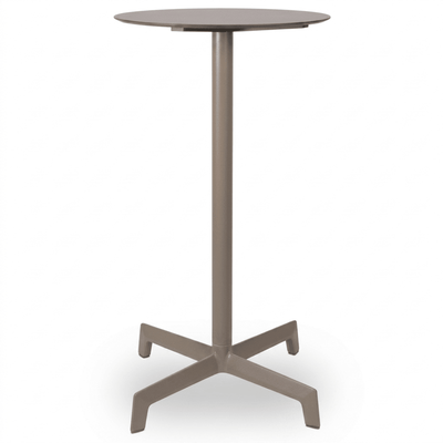 Mesa Redonda Periquera para Barra al Aire Libre - RESOL SPUTNIK ALTA Ø60 - Varios Colores - Estructura de Aluminio y Pie en Poliamida - 06140 - Resol - NOGAL BEAT - Mesa Periquera