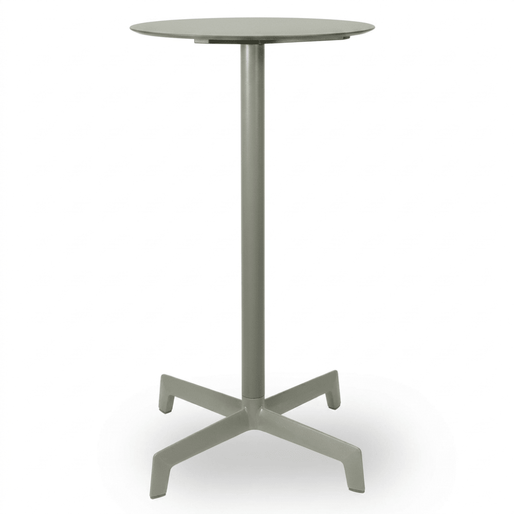 Mesa Redonda Periquera para Barra al Aire Libre - RESOL SPUTNIK ALTA Ø60 - Varios Colores - Estructura de Aluminio y Pie en Poliamida - 06139 - Resol - NOGAL BEAT - Mesa Periquera