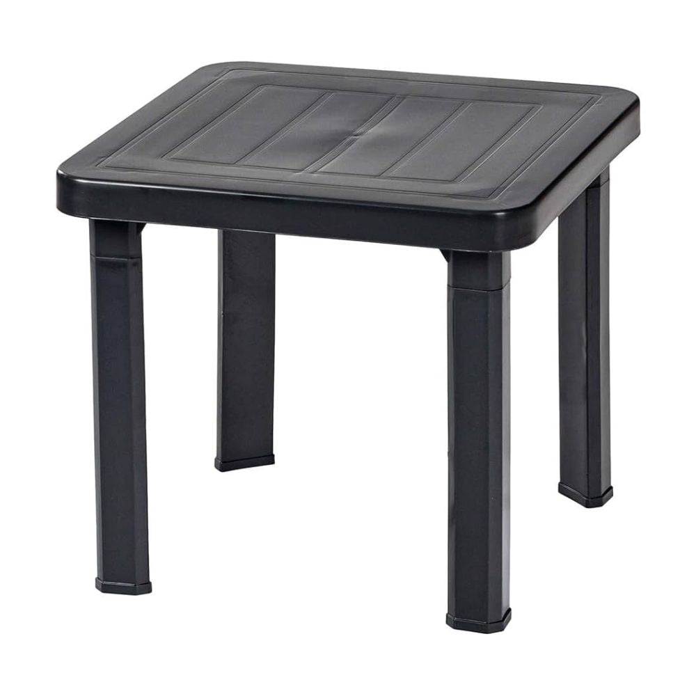 MESA RESOL ANDORRA | Mesa Auxiliar Ocasional para Terraza | 41 cm | Estructura Polipropileno | Protección UV | Exterior - 04032 - Resol - NOGAL BEAT - Mesas