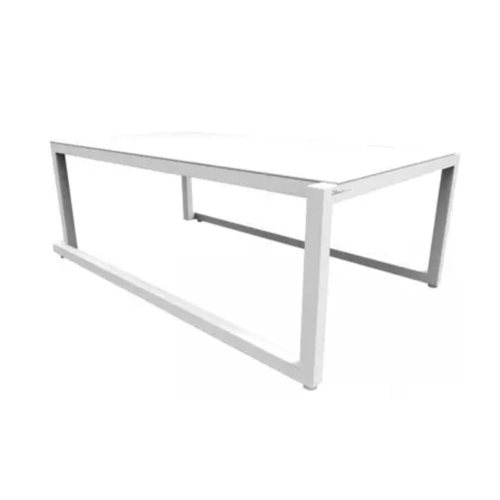 MESA RESOL MILANO COFFEE | Mesa de Centro Ocasional para Sala de Estar | 35.8 cm | Estructura Aluminio Anodizado | Interior + Exterior - 03011 - Resol - NOGAL BEAT - Mesas