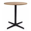 MESA RESOL TOLEDO WOOD 70/80 Ø70 | Mesa Ocasional | 75 cm | Estructura Aluminio Pintado | Melamina Madera | Interior - 06147 - Resol - NOGAL BEAT - Mesas