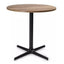MESA RESOL TOLEDO WOOD 70/80 Ø80 | Mesa Ocasional | 75 cm | Estructura Aluminio Pintado | Melamina Madera | Interior - 06150 - Resol - NOGAL BEAT - Mesas