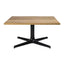 MESA RESOL TOLEDO WOOD 80 x 80 | Mesa Auxiliar para Sala de Estar | 36 cm | Estructura Aluminio | Melamina Efecto Madera | Interior - 06169 - Resol - NOGAL BEAT - Mesas