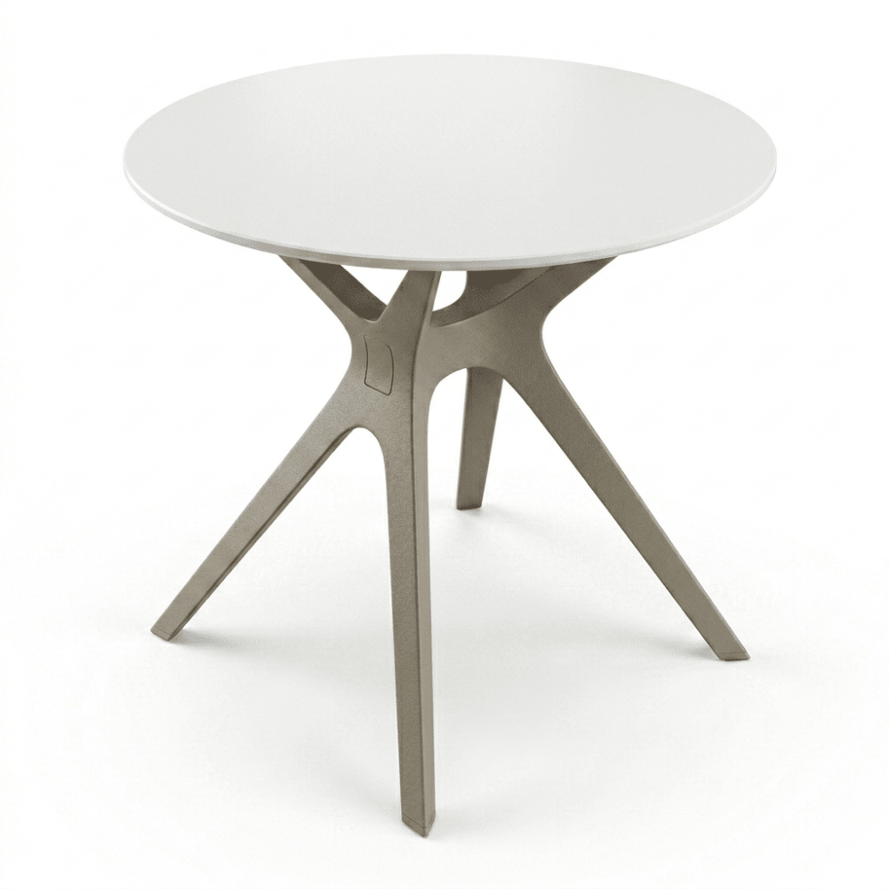 MESA RESOL VELA S Ø70 | Mesa Comercial Ocasional | 72.5 cm | Fibra de Vidrio con PP | Protección UV | Interior + Exterior - 03037 - Resol - NOGAL BEAT - Mesa Comercial Exterior