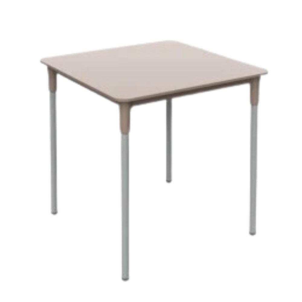 MESA RESOL ZURICH | Mesa Comercial para Cafeterías Restaurantes | 74 cm | Patas de Acero | Protección UV | Interior + Exterior - 04575 - Resol - NOGAL BEAT - Mesas