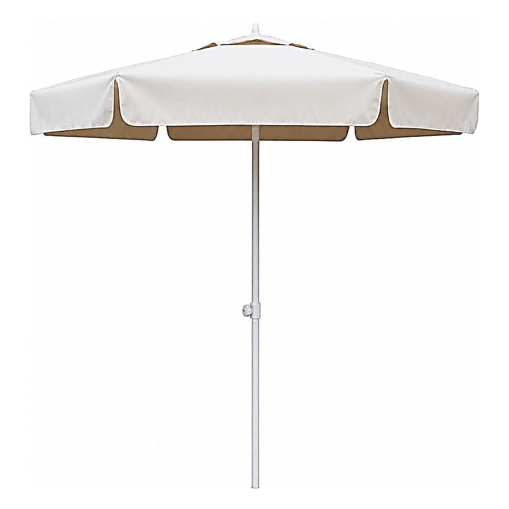 Parasol Comercial Para Cafeterías - RESOL SANTORINI - Marfil - Parasol de aluminio Ø2 m - 06720 - Resol - NOGAL BEAT - Parasol