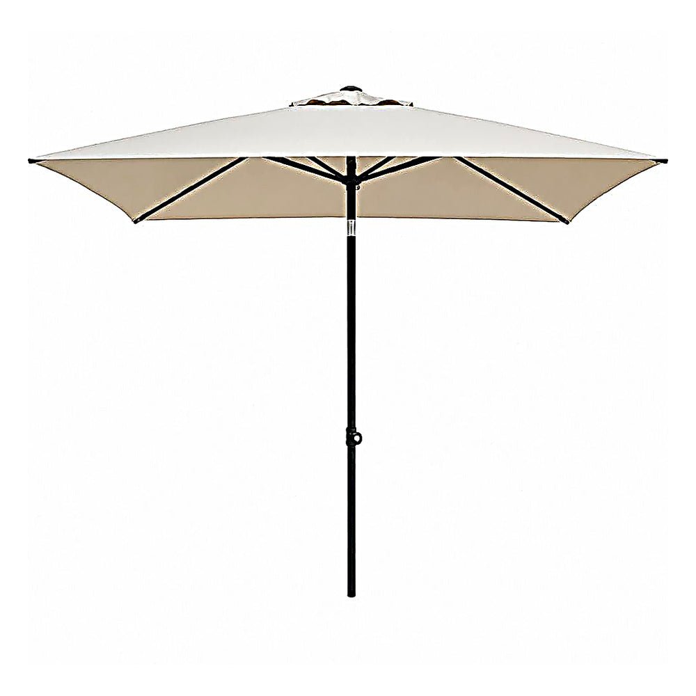 Parasol Comercial Para Restaurante - RESOL CRETA - Natural - Parasol de aluminio de 2 × 2 m - 07021 - Resol - NOGAL BEAT - Parasol