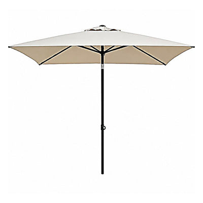Parasol Comercial Para Restaurante - RESOL CRETA - Natural - Parasol de aluminio de 2 × 2 m - 07021 - Resol - NOGAL BEAT - Parasol