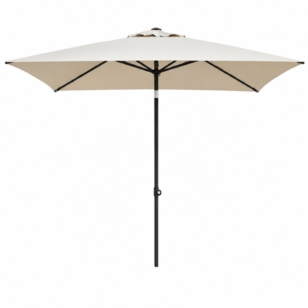 Parasol Comercial Para Restaurante - RESOL CRETA - Natural - Parasol de aluminio de 2 × 2 m - 07021 - Resol - NOGAL BEAT - Parasol