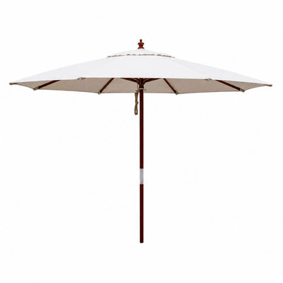 Parasol Comercial Para Terrazas - RESOL MADEIRA - Marfil - Madera Barnizada Ø3 - 06722 - NOGAL BEAT - NOGAL BEAT - 
