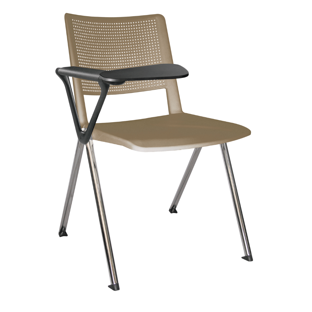 Pupitre para Aula de Capacitación Paleta Lateral Abatible - OFFIHO REVOLUTION OHP - 86CR - Varios Colores - Asiento y Respaldo en Polipropileno - OHP-86CR - OFFIHO - NOGAL BEAT - Sillas de Capacitación