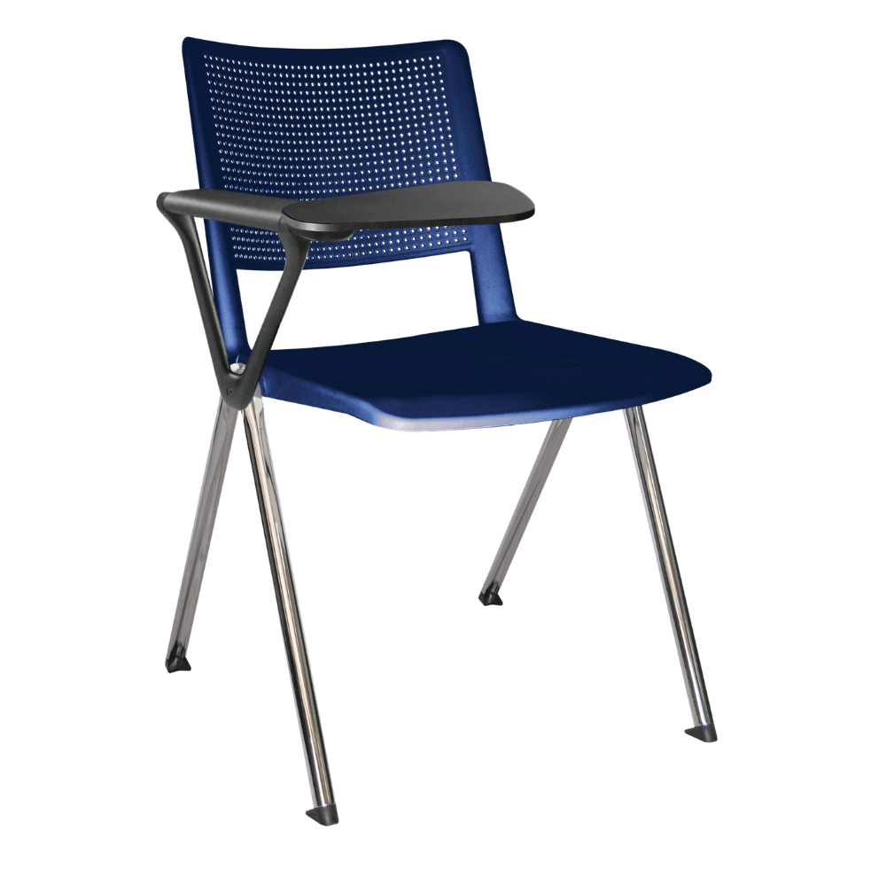 Pupitre para Aula de Capacitación Paleta Lateral Abatible - OFFIHO REVOLUTION OHP - 86CR - Varios Colores - Asiento y Respaldo en Polipropileno - OHP-86CR - OFFIHO - NOGAL BEAT - Sillas de Capacitación