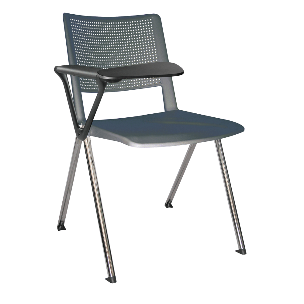 Pupitre para Aula de Capacitación Paleta Lateral Abatible - OFFIHO REVOLUTION OHP - 86CR - Varios Colores - Asiento y Respaldo en Polipropileno - OHP-86CR - OFFIHO - NOGAL BEAT - Sillas de Capacitación