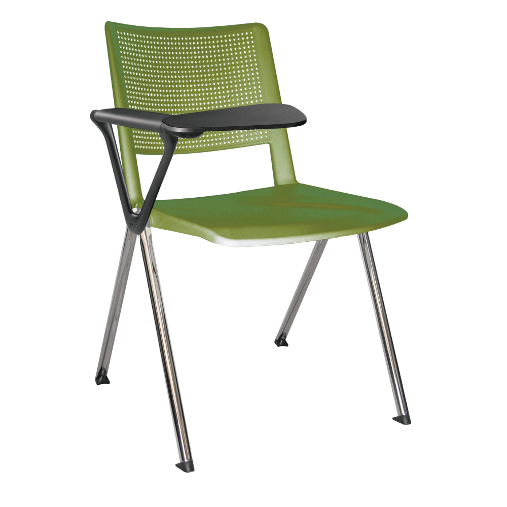 Pupitre para Aula de Capacitación Paleta Lateral Abatible - OFFIHO REVOLUTION OHP - 86CR - Varios Colores - Asiento y Respaldo en Polipropileno - OHP-86CR - OFFIHO - NOGAL BEAT - Sillas de Capacitación