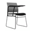 Pupitre ALBAR A-600NPT con paleta abatible desmontable, respaldo de polipropileno y asiento tapizado