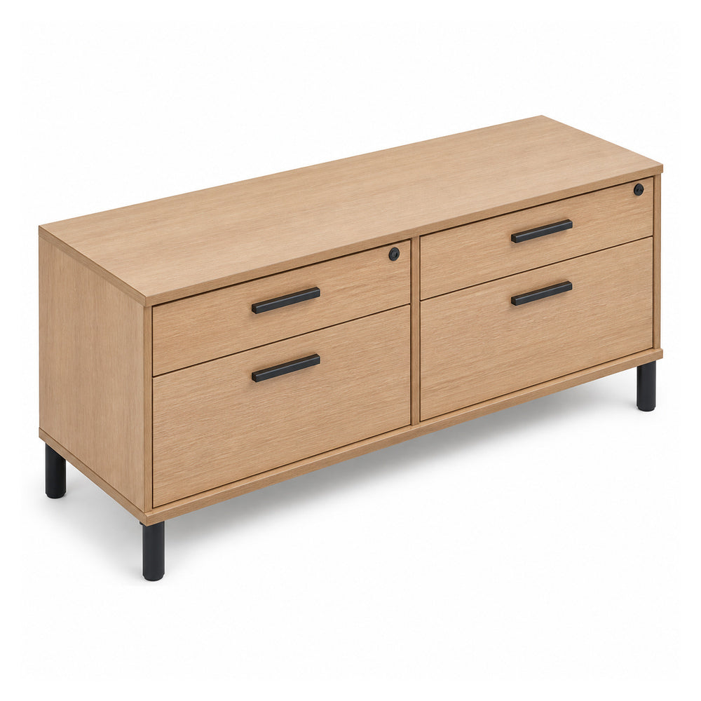 Credenza para oficina VERSA READY, estructura blanca, 120x45x52 cm - ambiente linea Ready (Grupo Versa)