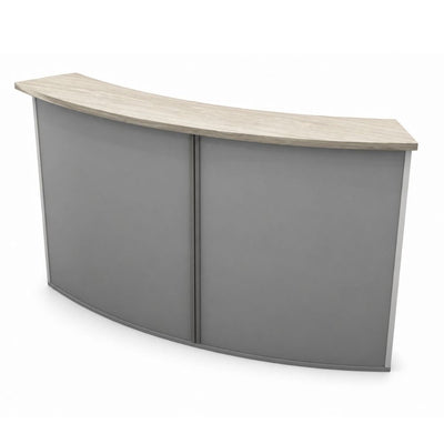 Recepción para Oficina Curva V60 - VERSA RP - Frente 170 cm - RP-895 - VERSA - NOGAL BEAT - Recepción