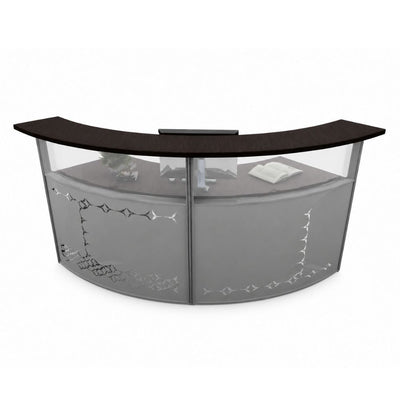 Recepción para Oficina Curva V60 - VERSA RP - Frente 233 cm - RP-900 - VERSA - NOGAL BEAT - Recepción