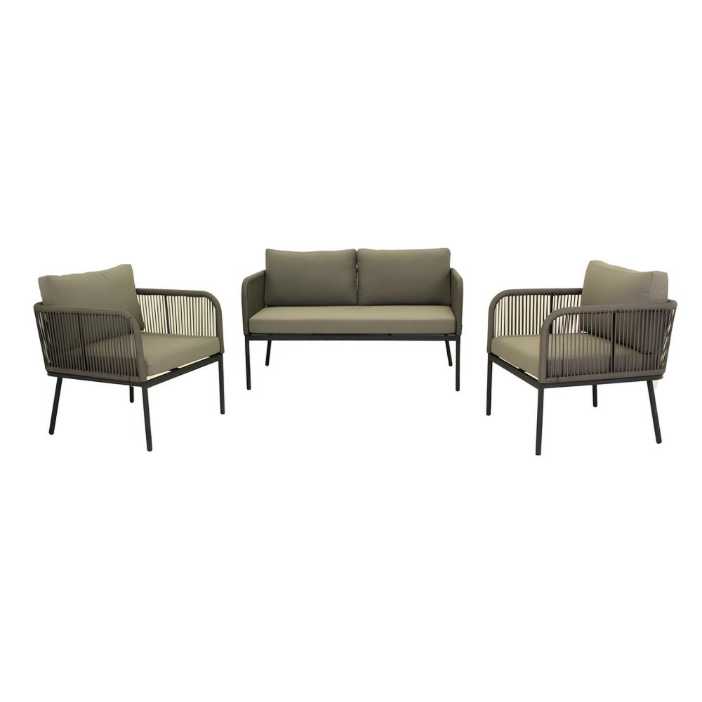 Sala Ocasional para Hotel - NOGAL BEAT LORETO - Varios Colores - Loveseat Estructura Acero Tejido - SALA LORETO - MDO - NOGAL BEAT - Sofá de Terraza