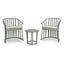 Set Comercial para Terraza 2 Sillones con Cojines y Mesa - RESOL RAFF - Varios Colores - Fibra de Vidrio - 21683 - Resol - NOGAL BEAT - Sofá de Terraza