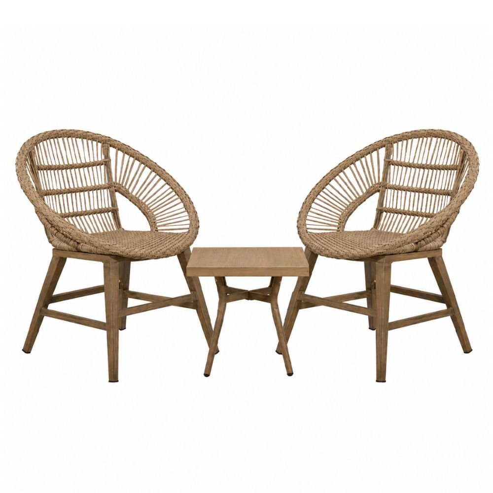 Set Lounge de Intemperie para Zona de Alberca - NOGAL BEAT CHACALA - Beige - Aluminio y Cuerda - SET LOUNGE CHACALA Beige - CAMCO - NOGAL BEAT - Sofá de Terraza