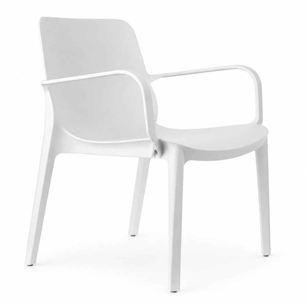 Silla Air Moulding - LABENZE GINEVRA LOUNGE 155-08200 - Varios Colores - Reforzada con Fibra de Vidrio y con Brazos - 155-08200 - Labenze - NOGAL BEAT - Silla Comercial Interior