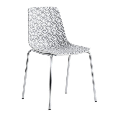 Silla Comercial Bicolor para Restaurante y Cafetería - LABENZE ALHAMBRA silla 155-30000 - Varios Colores - Tecnopolímero Coinyección Bicolor con Base de Acero - 155-30000-ESP - Labenze - NOGAL BEAT - Silla Comercial Interior