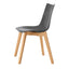 Silla Comercial con Patas de Madera de Haya - LABENZE ZEBRA NATURAL 155-10650 - Dovegray - Policarbonato Antishock con Base de 4 Patas en Madera de Haya - 155-10650-ESP - Labenze - NOGAL BEAT - Silla Comercial Interior