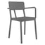 Silla RESOL LISBOA con brazos, apilable, en fibra de vidrio con polipropileno