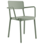 Silla RESOL LISBOA con brazos, apilable, en fibra de vidrio con polipropileno