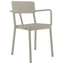 Silla RESOL LISBOA con brazos, apilable, en fibra de vidrio con polipropileno