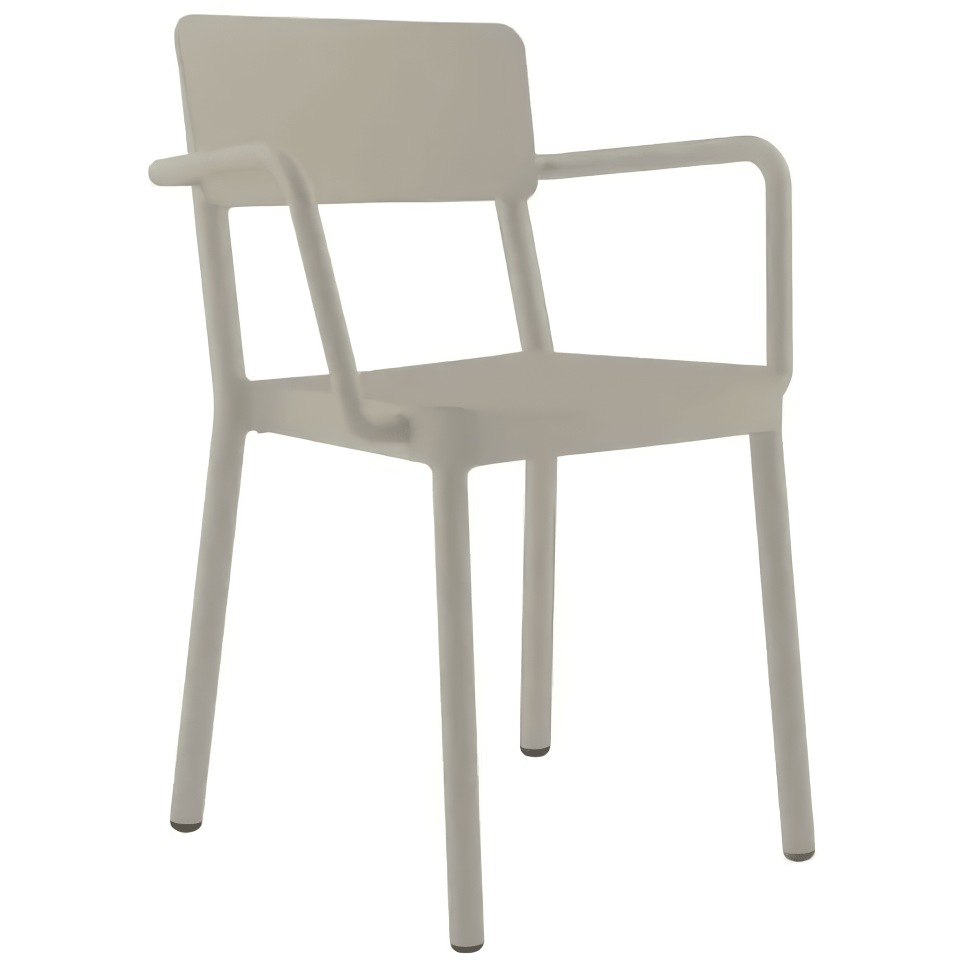Silla RESOL LISBOA con brazos, apilable, en fibra de vidrio con polipropileno