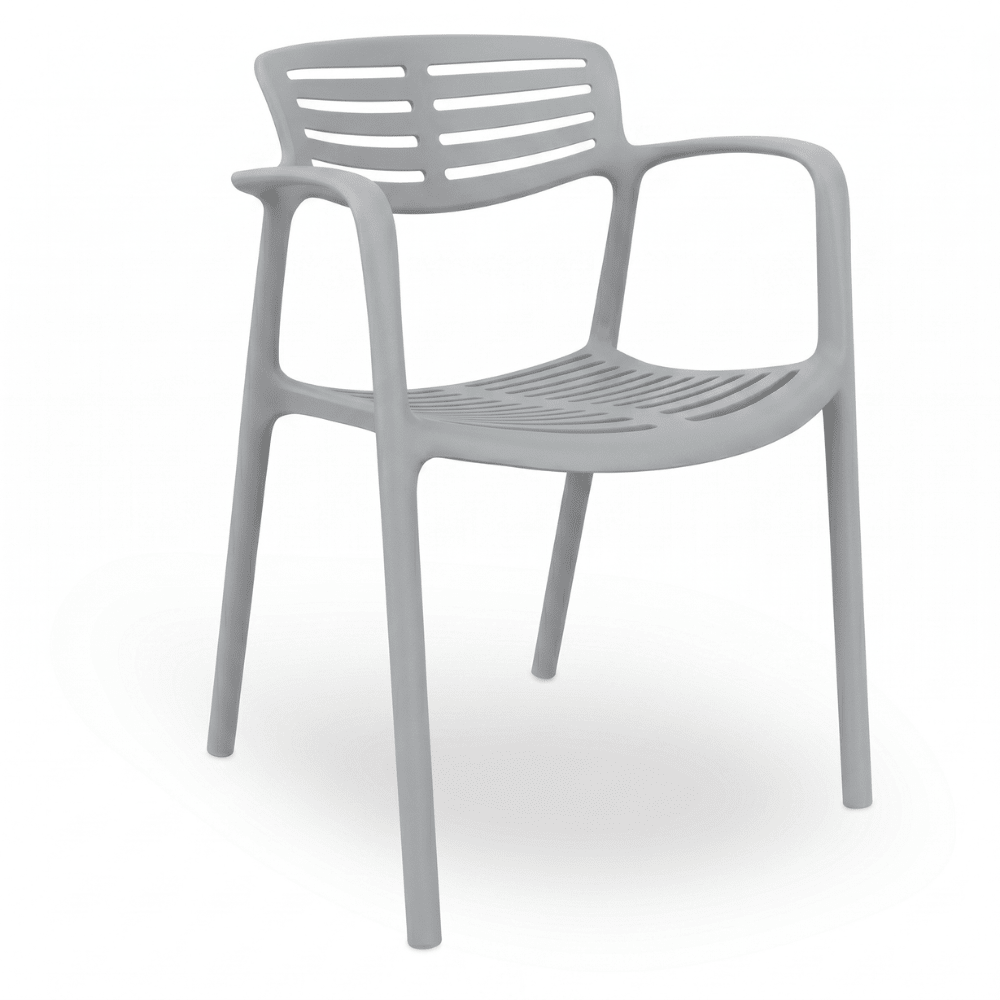 Silla Comercial para Bistró - RESOL TOLEDO AIRE - Varios Colores - Asiento y Respaldo en Polipropileno y Fibra de Vidrio - 6840 - Resol - NOGAL BEAT - Sillas