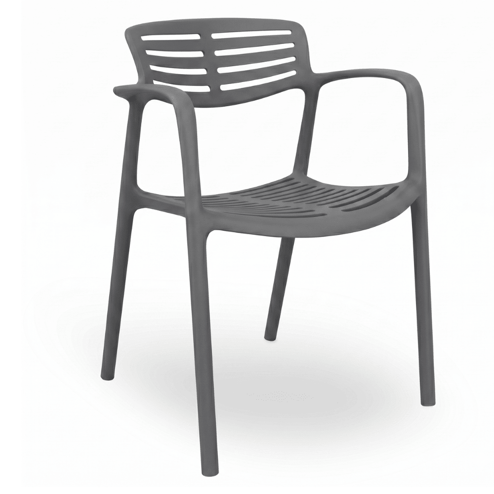 Silla Comercial para Bistró - RESOL TOLEDO AIRE - Varios Colores - Asiento y Respaldo en Polipropileno y Fibra de Vidrio - 6830 - Resol - NOGAL BEAT - Sillas