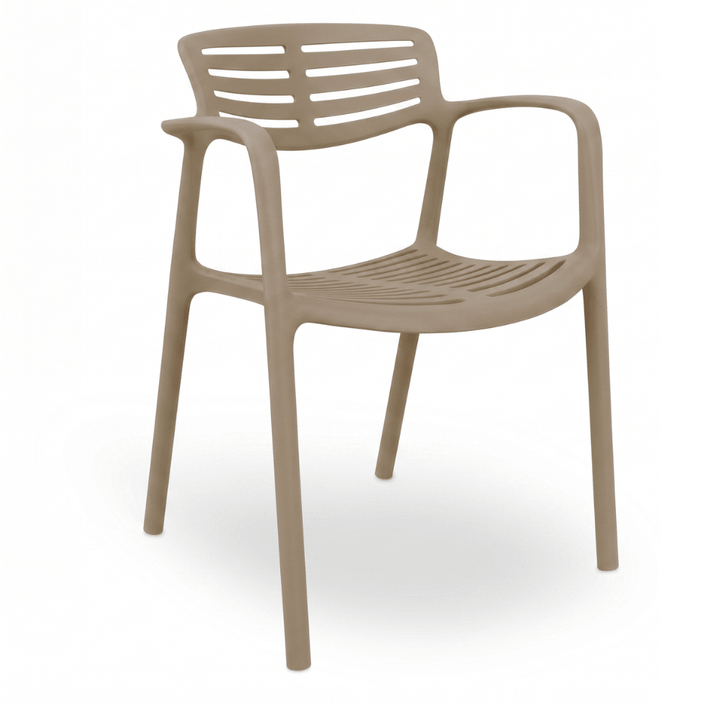 Silla Comercial para Bistró - RESOL TOLEDO AIRE - Varios Colores - Asiento y Respaldo en Polipropileno y Fibra de Vidrio - 6829 - Resol - NOGAL BEAT - Sillas