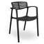 Silla Comercial para Bistró - RESOL TOLEDO AIRE - Varios Colores - Asiento y Respaldo en Polipropileno y Fibra de Vidrio - 6831 - Resol - NOGAL BEAT - Sillas