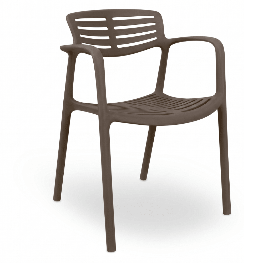 Silla Comercial para Bistró - RESOL TOLEDO AIRE - Varios Colores - Asiento y Respaldo en Polipropileno y Fibra de Vidrio - 6833 - Resol - NOGAL BEAT - Sillas
