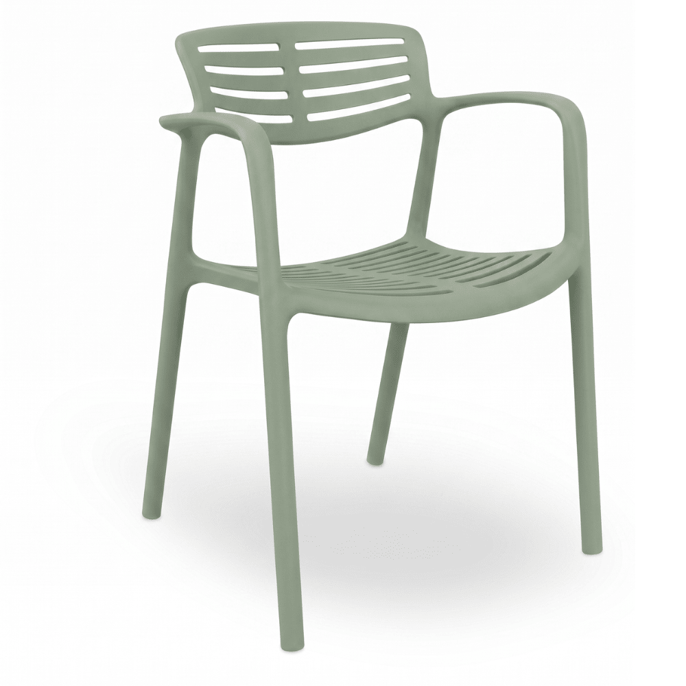 Silla Comercial para Bistró - RESOL TOLEDO AIRE - Varios Colores - Asiento y Respaldo en Polipropileno y Fibra de Vidrio - 6832 - Resol - NOGAL BEAT - Sillas