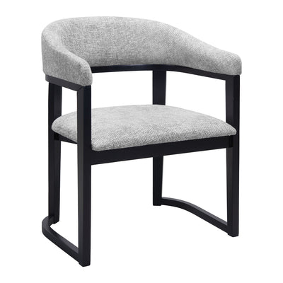 Silla Comercial para Bistró - ZUO ANASA - Gris - Asiento y Respaldo Tapizados en Lino Sintético - 110499 - Zuo - NOGAL BEAT - Silla Comercial Interior
