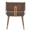 Silla Comercial para Bistró - ZUO BREW - Varios Colores - Asiento y Respaldo Tapizados en Piel Sintética - 110326 - Zuo - NOGAL BEAT - Silla Comercial Interior
