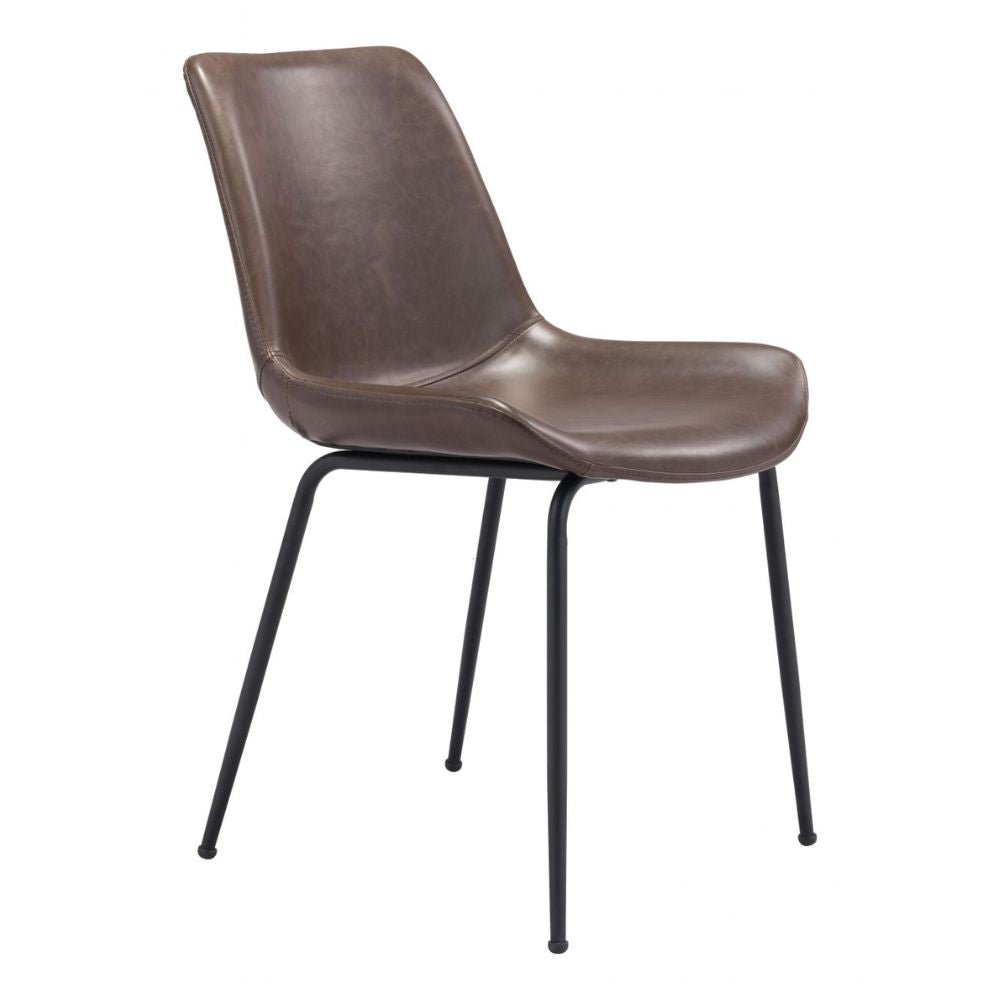 Silla Comercial para Bistró - ZUO BYRON 101777 - Café - Asiento y Respaldo Tapizados - 101777 - Zuo - NOGAL BEAT - Sillas
